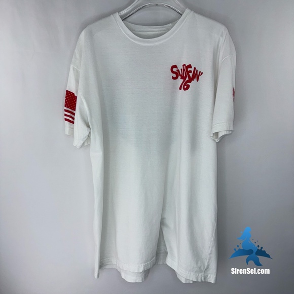 1124 Limited Edition Grunt Style Surfin' 76 T-shirt - Size XL - Red, White, Blue - Picture 2 of 8